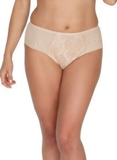 Телесные трусики-слипы из нежного гипюра (Размер: M) (Цвет: телесный)