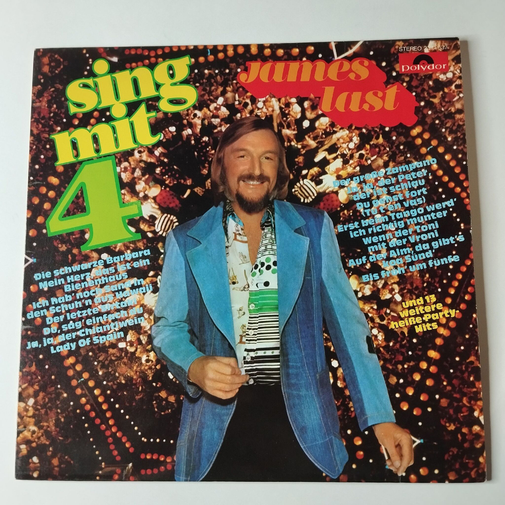 Винтажная виниловая пластинка LP James Last Джеймс Ласт Sing Mit 4 (Germany 1976)