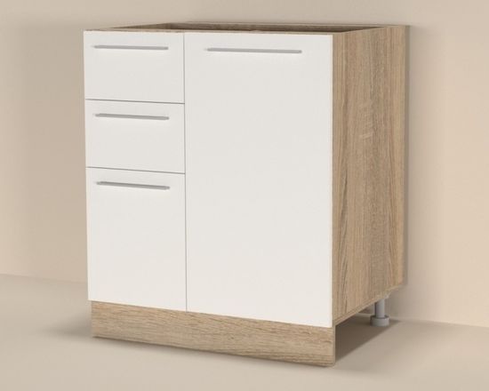 дуб сонома / белый