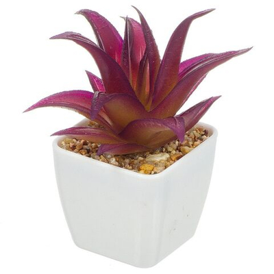 Цветок искусственный декоративный Композиция в кашпо, 6х8 см, бордо, Y4-5312