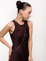 Сотуар "Extra Long Hematite Pearl" Gold