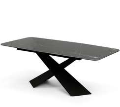 Обеденный стол Reagan 200х100 см, черная керамика