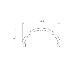 Экран ARH-WIDE-B-H20-2000 Round Opal (Arlight, Пластик) 016935