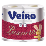 Бумага туалетная LINIA VEIRO Luxoria 3 сл., 4 рул.