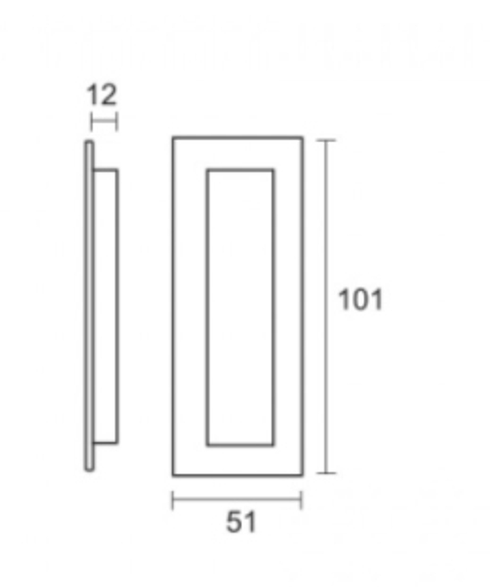 Ручка купе прямоугольная  - 101x51x12 мм - 7506 хром матовый