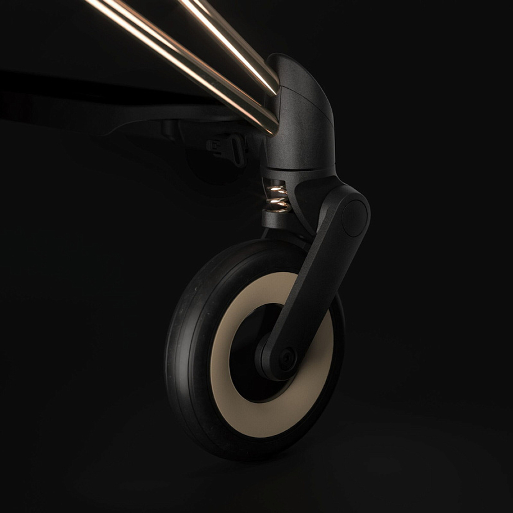 Коляска Cybex Coya Rosegold Frame Cloud G i-Size Moon Black Plus 2 в 1 Sepia Black с дождевиком и бампером