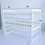 Детская кроватка Малютка 36 с маятником (белый)