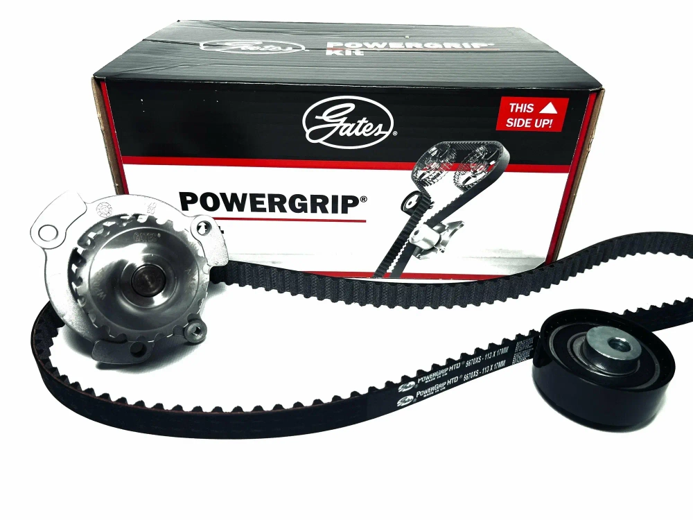 Комплект ГРМ GATES KIT POWER GRIP с помпой для Лада Приора, Калина 2, Гранта 8-ми клапанный двигатель