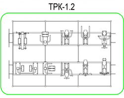 Тренажерная беседка с брусьями из 10 тренажеров на раме ТРК-1.2