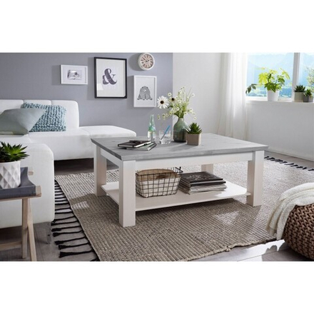 Стол журнальный «Форест» большой белый воск/антрацит