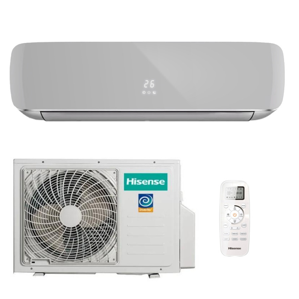 Сплит-система Hisense Silver Crystal AS-09UW4RYDTG05(S), инверторная, серебристая, для помещения до 27 кв.м.