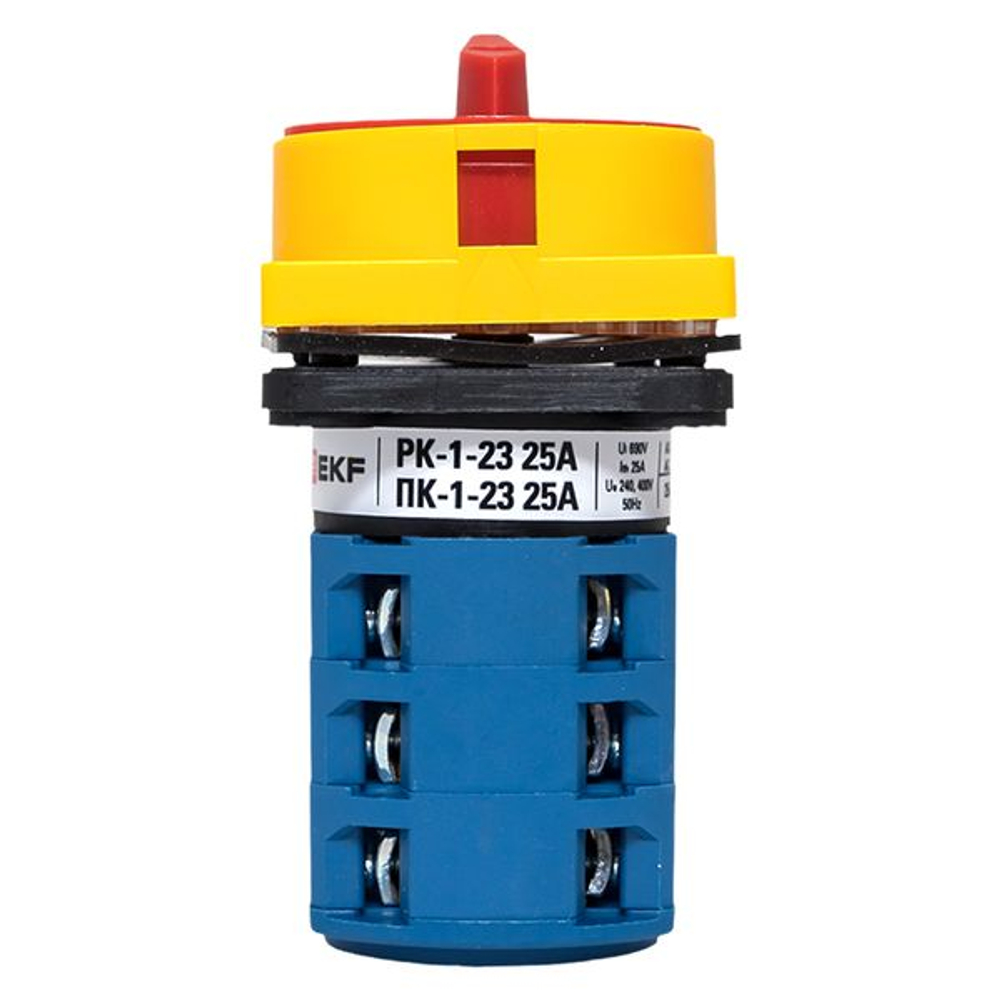 Переключатель кулачковый ПК-1-23 25А 3P "1-0-2" с блокировкой IP65 EKF PROxima