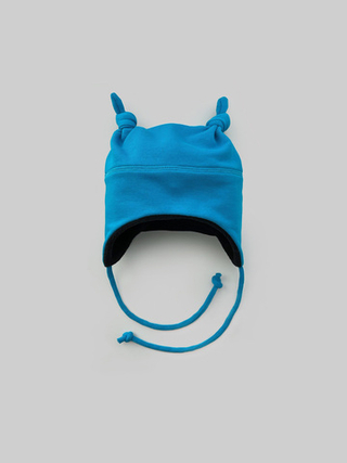 Мультисезонная шапка с узелками (лазурный синий)