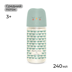 Стеклянная бутылочка для кормления Suavinex Bonhomia 240 мл, 3 мес+