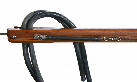 Ружье-арбалет подводное Riffe Euro #75 40"(102 см), 2 кольцевые тяги, гарпун 45"(115 см), дерево тиковое