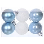 Набор ёлочных украшений «Сказочная зима» 45 предметов, Белый/Голубой