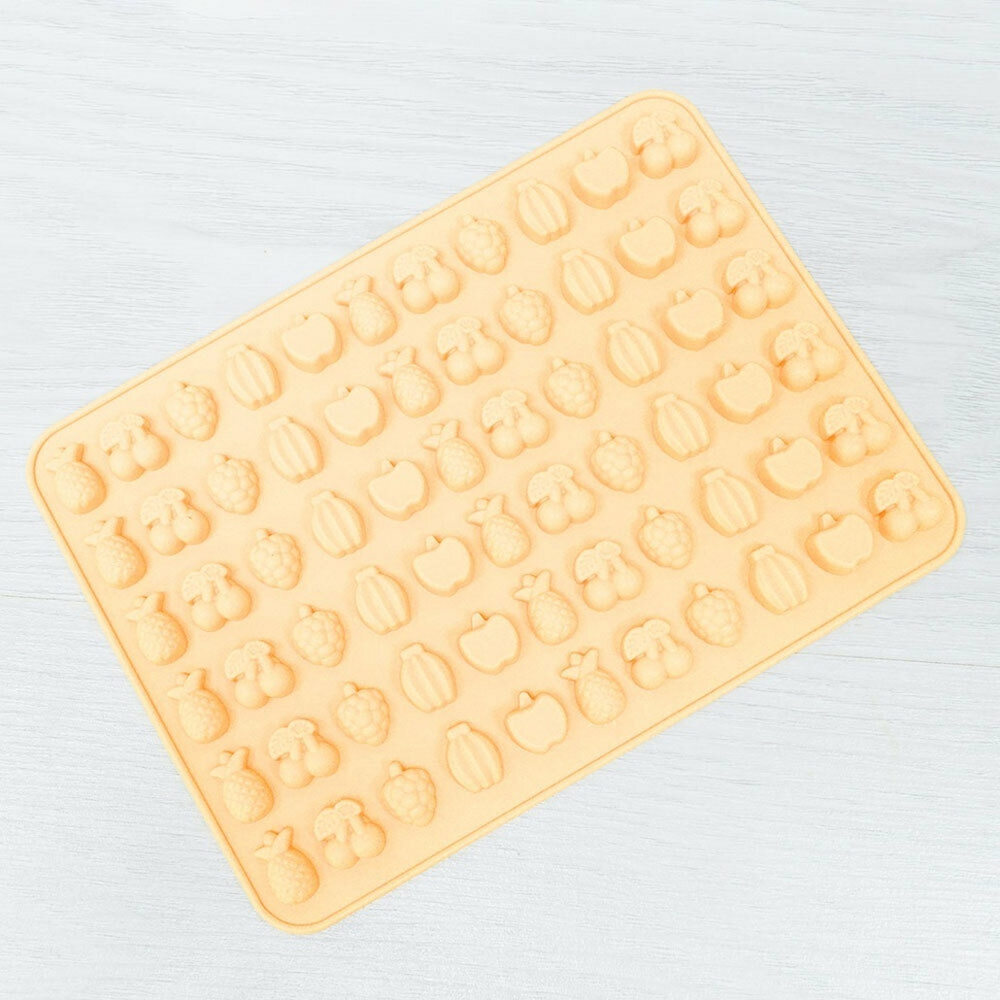 Форма для конфет, мармелада, льда 66 ячеек "Perfetto" фрукты, силикон