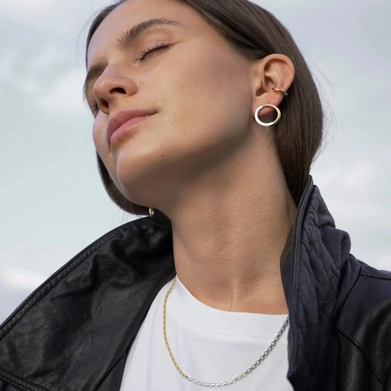 Серьги Золотой Круг