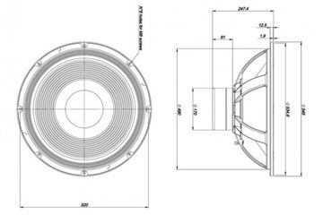 EighteenSound 21NLW9001/8 неодим динамик для сабвуфера, диаметр 21 дюймов, 1800Вт