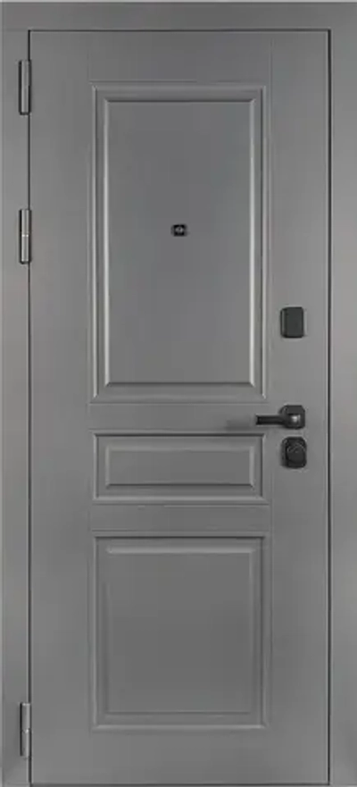 Входная дверь в квартиру Ясень эмаль графит/Ясень эмал белый - 1107