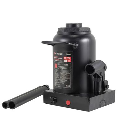 Домкрат бутылочный гидравлический ''PROFI''30т с клапаном на усиленной площадке 150х185мм(h min 262мм, h max 532мм) Forsage F-T93007(DS)