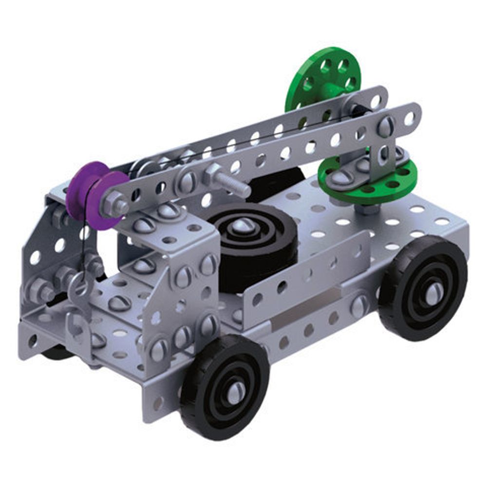 Конструктор металлический ЮНЛАНДИЯ "Для уроков труда №6", развивающий, 146 элементов, 104684