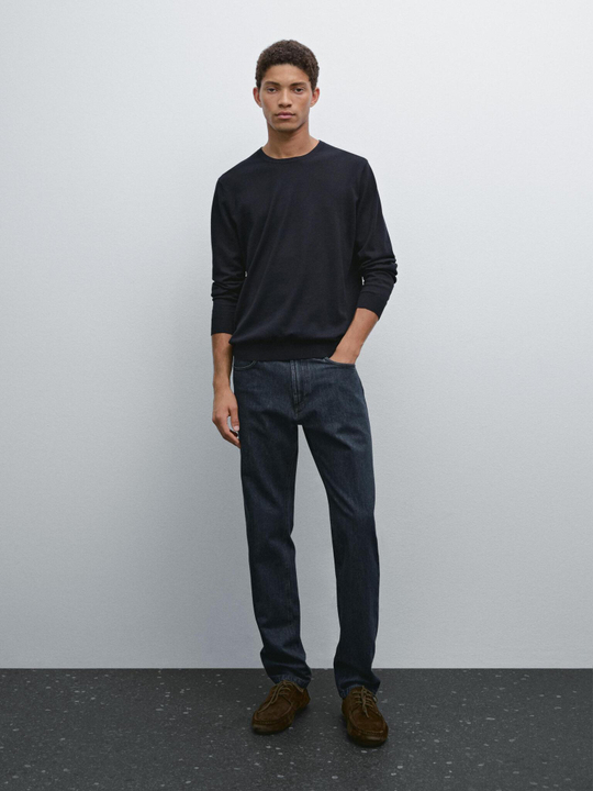 Massimo Dutti Джинсы Slim Fit, глубокий синий