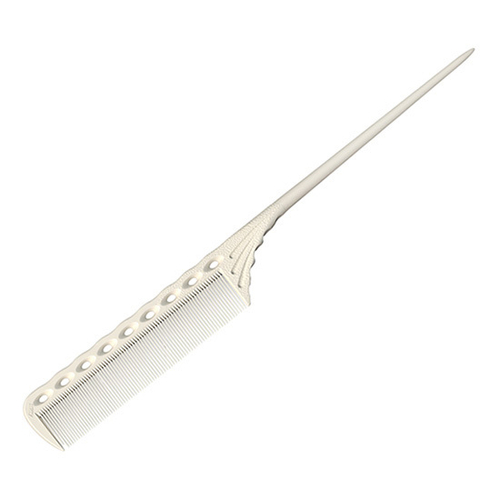 Белая расческа 215мм с пластиковым хвостиком и усиленным обушком Y.S. Park YS-115 White