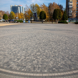 Тротуарная плитка АНТИК - Листопад гладкий Антрацит, комплект из 5 видов плит