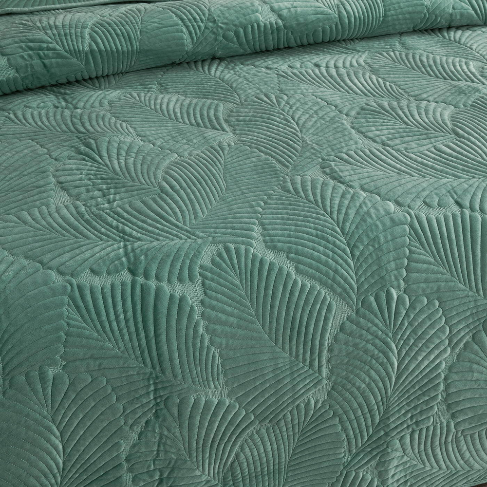 Покрывало 240х260 и 2 наволочки 50х70 Sofi De MarkO Ноэль изумруд