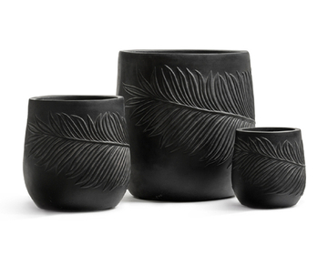 Кашпо TREEZ ERGO - серия Nature - Чаша - Антрацит