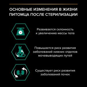 Уценка! Срок 28.08.26/ Сухой корм Pro Plan Sterilised для взрослых стерилизованных кошек с индейкой