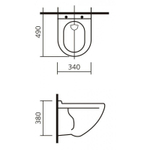 УНИТАЗ ПОДВЕСНОЙ SANITA LUXE ATTICA COLOR RED