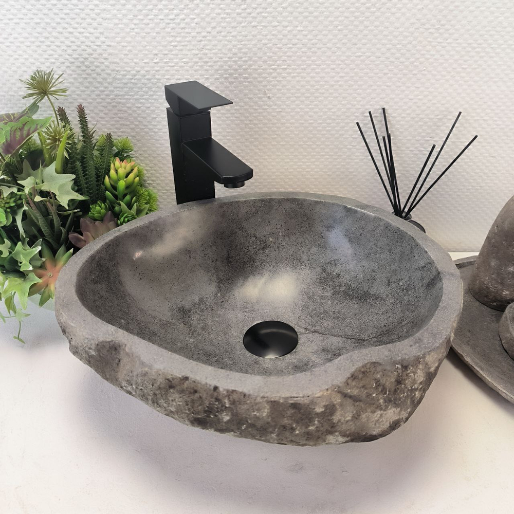 Раковина из речного камня RS63687 (42*37*16) 0122