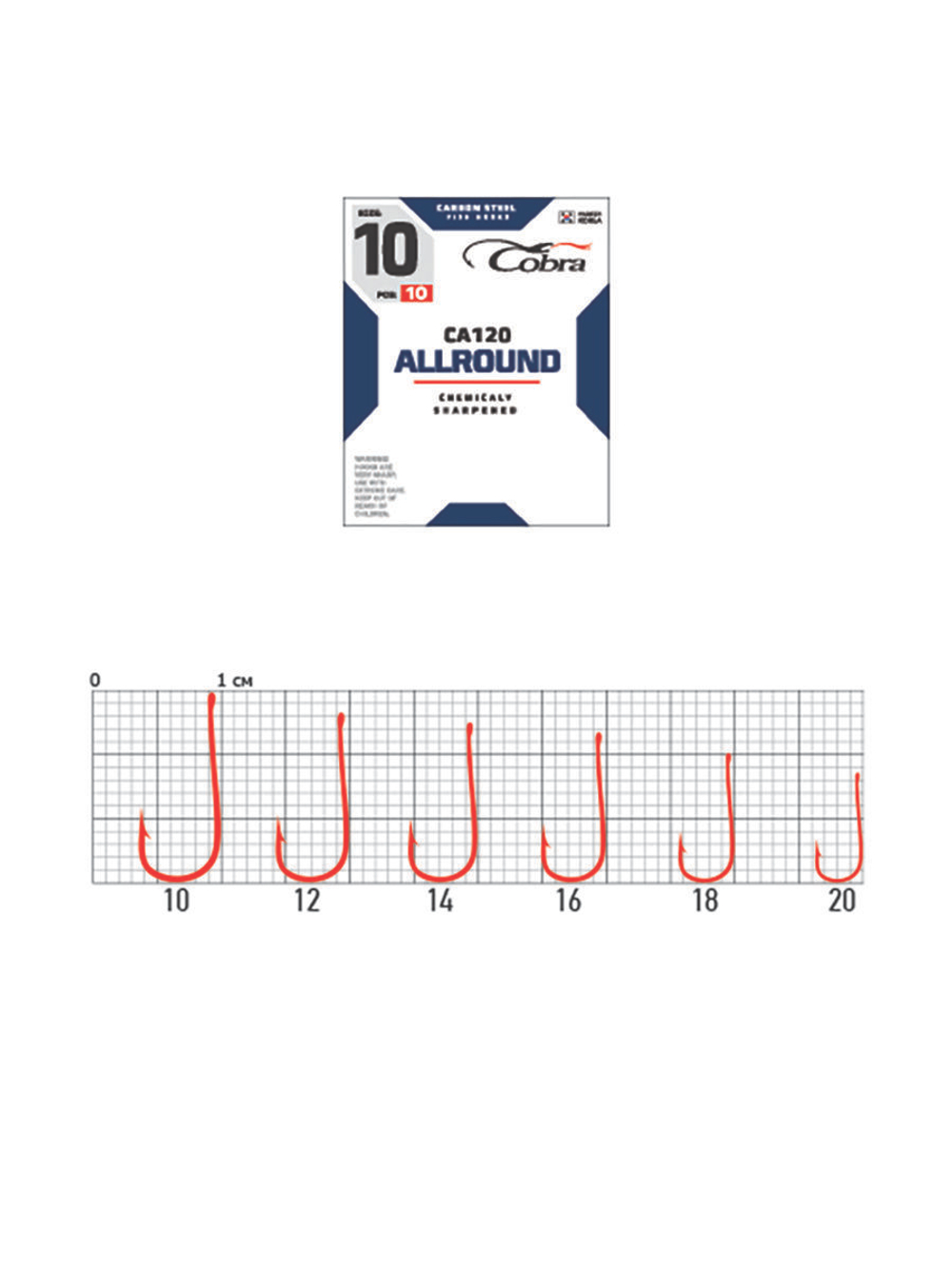 Крючки Cobra Allround MIRAGE серии CA120 размер 012 (упк.10шт.)