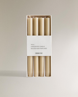 Декоративная свеча Zara Home, 23.5х2.2х2.2 см, бумага, 4 шт., 6338/065