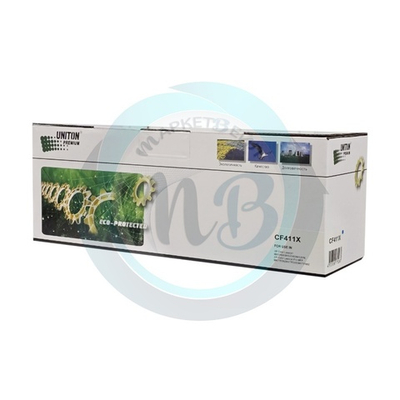 Картридж UNITON, аналог HP CF411X (410X) для Color LJ M452/M477 голубой (5K)