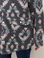 Рубашка Kefirmaykifer оверсайз Этно розово-голубая