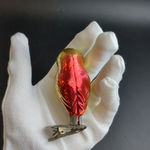 Ёлочная игрушка "Филин, сова" на прищепке, стекло, роспись, винтаж СССР 1950-1980 гг