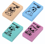 Ластик прямоугльный 26х17х7мм,в ассорт. "Школьный" (BRAUBERG)