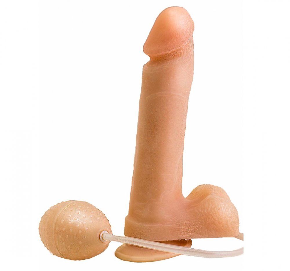 Фаллоимитатор реалистик с эффектом семяизвержения телесный 19 см