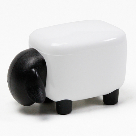 Контейнер для мелочей sheepshape, черный с белой крышкой