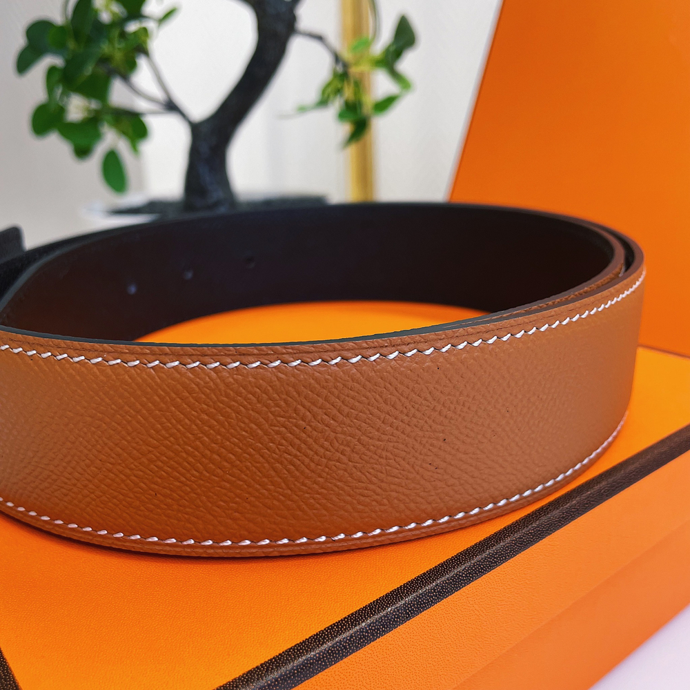 Hermes Кожаный двусторонний ремень