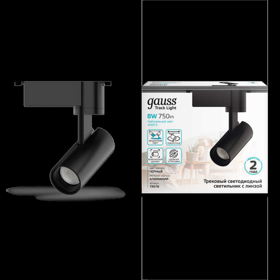 Трековый светодиодный светильник Gauss Track Light Led TR078