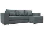 Диван угловой Лига-076 угол универсальный РОГОЖКА Амур 07 серый