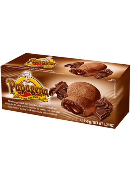 Печенье с шоколадно-кремовой начинкой Papagena 150 г