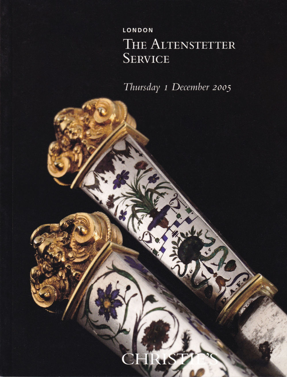 Каталог аукциона Christie's, Лондон, Сервиз Альтенштеттера от 1 декабря 2005 года