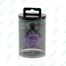 Фиолетовое кольцо-цветок на палец с вибрацией GOSSIP RING