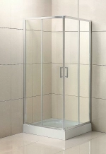 Душевой уголок BelBagno UNO-195-A-2-95-C-Cr раздвижные двери, прозрачный, 95х195х95 см