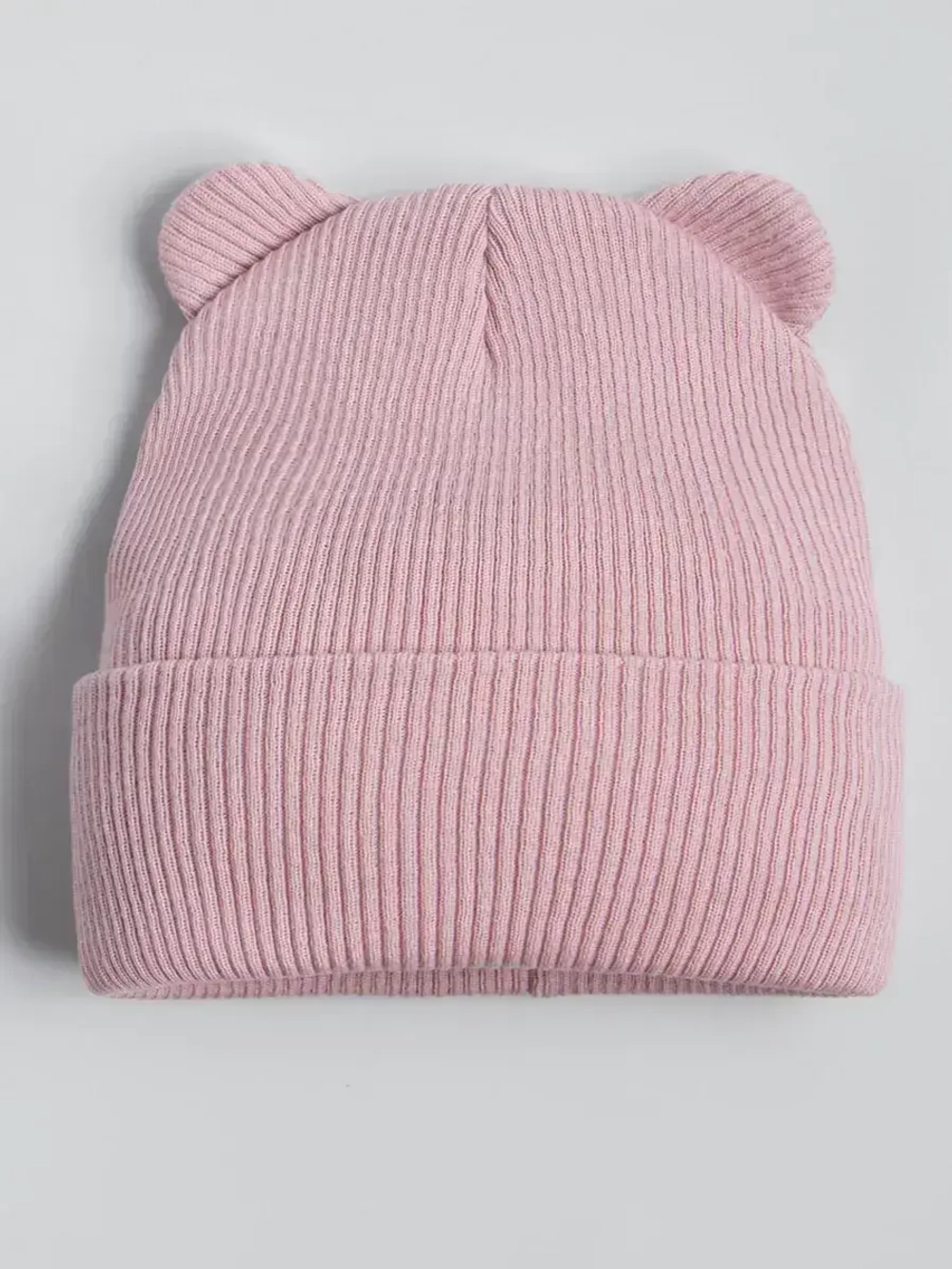 Шапка для девочки с ушками осенняя